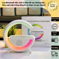 Loa Bluetooth đèn chữ G kiêm đế sạc không dây Loai 1 -Đèn ngủ mặt trăng khuyết có nhạc và sạc nhanh