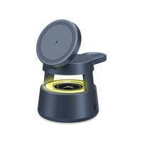 Loa Bluetooth Đèn Ngủ Từ Tính LED Đế Sạc Không Dây 5 Trong 1 Cho iPhone 16 15 14 13 12 Apple Watch 9 8 Airpods Pro