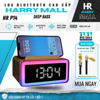 Loa Bluetooth di động HR P-14 Led Grb ,Công suất 15w Đồng hồ led tích hợp,hỗ trợ sạc điện thoại không dây... Lỗi 1 đổi 1