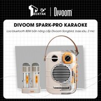 Loa Bluetooth DIVOOM SPARK-PRO KARAOKE công suất 80W bản nâng cấp của Divoom Songbird, âm thanh to, bass sâu, kèm 2 mic