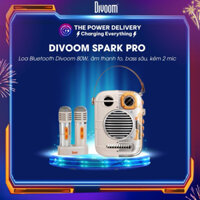 Loa Bluetooth DIVOOM SPARK-PRO KARAOKE công suất 80W bản nâng cấp của Divoom Songbird âm thanh to bass sâu kèm 2 mic