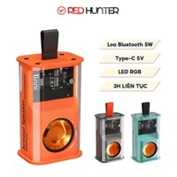 Loa Bluetooth DKB A36 Mini Thiết Kế Trong Suốt Đèn Led Độc Đáo Loa Không Dây cầm tay nhỏ gọn RED HUNTER