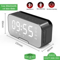 Loa bluetooth đồng hồ LED mặt gương
