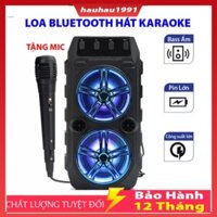 Loa Bluetooth Hát Karaoke Tặng Kèm Mic Hát Nghe Nhạc Cực Đã Âm Bass Cực Mạnh Hát Cực Hay Bảo Hành 12 Tháng