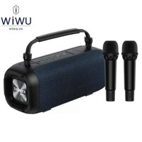 Loa Bluetooth hát Karaoke WIWU Thunder Wireless Speaker P17 . Kèm 2 mic không dây , công xuât 40W