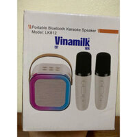 Loa Bluetooth Hát Karaoke Không Dây LK812 Tặng Kèm 2 Mic Thiết Kế Nhỏ Gọn Để Bàn Đem Đi Du Lịch quà tặng Vinamilk
