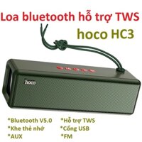 Loa bluetooth hệ thống loa kép hỗ trợ TWS cho điện thoại laptop Hoco HC3 - hàng chính hãng - Màu Xanh Rêu
