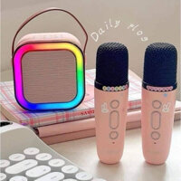Loa Bluetooth K12 Không Dây Kèm 2 Mic Hat Karaoke