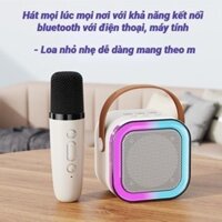 Loa bluetooth K12 Không Dây mini Kèm 2 Micro, Thiết Kế Nhỏ Gọn Tiện Dụng, Có Thể Thay Đổi Giọng, Dễ Sử Dụng-H467