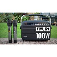 Loa Bluetooth K9 VIMU Brand WKing (Công Suất 100W, 2 Micro, 7.5Kg) Chính hãng