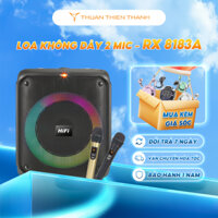 Loa Bluetooth Karaok RX-8183A Công Xuất 50W Bass Siêu Đỉnh Kèm 2 Micro Không Dây Pin Trâu