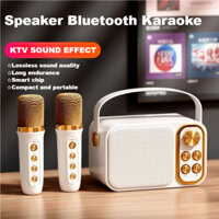 Loa Bluetooth Karaoke Âm Thanh Siêu Hay Thiết Kế Mới Siêu Sang Trọng YS-130-132(Kèm 2 Micro Không Dây)