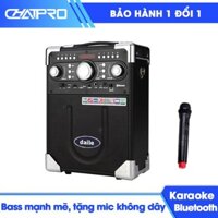 Loa bluetooth karaoke Daile S8 tặng 1 mic không dây, công suất 400W, hỗ trợ thẻ nhớ TF, USB, AUX 3.5mm