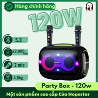 Loa bluetooth karaoke Hopestar Party Box - công suất lớn 120w - Hàng chính hãng ( Tặng củ sạc nhanh )