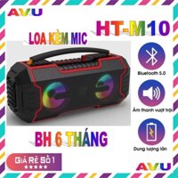 LOA BLUETOOTH KARAOKE HT-M10 TẶNG KÈM 1 MIC CÓ DÂY CẮM TRỰC TIẾP, BASS SIÊU TRẦM