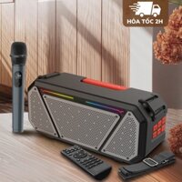 Loa bluetooth karaoke Kimiso K300 kèm 1 micro không dây xách tay công xuất 20W âm thanh trầm ấm bass căng SP01 TECHHIGH