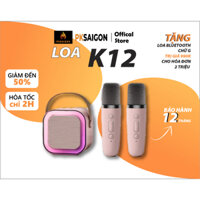 Loa Bluetooth Karaoke Mini K12 Sạc Pin Không Dây, Âm Thanh Hay, Bass Chuẩn Kèm 2 Míc Hát Bảo Hành 12 Tháng PKSAIGON .