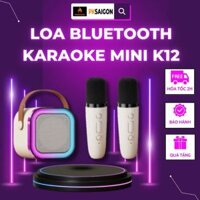 Loa Bluetooth Karaoke Mini K12 Sạc Pin Không Dây, Âm Thanh Hay, Bass Chuẩn Kèm 2 Míc Hát Bảo Hành 12 Tháng PKSAIGON .