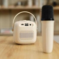 Loa bluetooth karaoke mini kèm micro WEKOME D43 đèn LED âm thanh sống động thiết kế nhỏ gọn