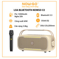 Loa bluetooth karaoke NowGo C2 thời gian nghe 20 giờ bluetooth 5.3 công suất 60W