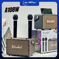 Loa Bluetooth Karaoke Peterhot A108W Kèm 2 Micro Không Dây