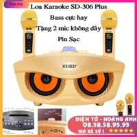 Loa Bluetooth Karaoke SD-306 Plus Loại 1 tặng kèm 2 micro hát Karaoke không dây.Bass đập siêu hay SD301 - SD 309