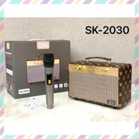Loa bluetooth Karaoke SK2030 kèm 1 mic không dây công suất lớn âm thanh siêu đỉnh điều chỉnh giọng hát tone tiện lợi