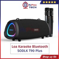 Loa Bluetooth Karaoke SODLK T90 Plus 100W, 2 Micro Không Dây - Loa Bass Trầm, Pin Trâu 9000mAh, Đèn LED RGB – H2Pro Tech
