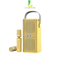 Loa Bluetooth Karaoke Su-Yosd YS218 - Loa xách tay mini YS-218 chất liệu nhựa ABS cao cấp, công suất 35W kèm 2 micro không dây đổi tone giọng thú vị - Hàng nhập khẩu - Vàng
