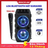 Loa Bluetooth Karaoke Tặng Kèm Mic Hát Âm Bass Cực Mạnh Hát Cực Hay Nghe Nhạc Cực Đã Bảo Hành 12 Tháng