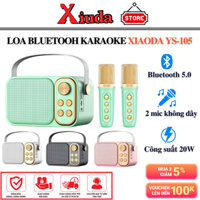 Loa Bluetooth Karaoke Xiaoda YS-105 Kèm 2 Micro, Âm Thanh Sống Động, Mic Hát Hút Giọng Siêu Hay