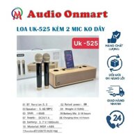 Loa Bluetooth Karaoke XM UK 525 Kèm 2 micro ko dây, âm thanh siêu hay, hỗ trợ USB, Thẻ Nhớ, Cổng AUX