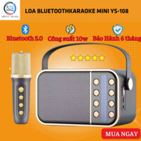 Loa bluetooth karaoke YS-108 1 mic Không dây,công suất 10W - Loa bluetooth karaoke YS 108 mini - Bảo hàngh chính hãn