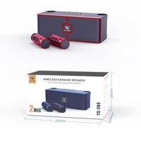 Loa Bluetooth Karaoke YS 204 Tặng Kèm 2 Micro Không Dây, Hiệu Ứng Đổi Giọng, Điều Chỉnh Reverb, Echo, Dễ Dàng Sử Dụng