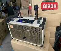 LOA BLUETOOTH KÈM 2 MIC KARAOKE KHÔNG DÂY GL909 - Cổng Thẻ Nhớ, USB - ÂM THANH CỰC HAY