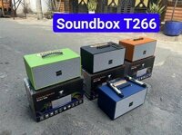 LOA BLUETOOTH KÈM 2 MIC KARAOKE KHÔNG DÂY SOUNDBOX T266 - ÂM THANH CỰC HAY