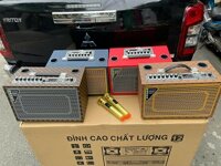 LOA BLUETOOTH KÈM 2 MIC KARAOKE KHÔNG DÂY SB260 - Cổng Thẻ Nhớ, USB - ÂM THANH CỰC HAY