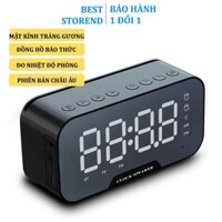Loa bluetooth không dây clock speaker D88 nghe nhạc pin trâu, loa đồng hồ báo thức để bàn mini đo nhiệt độ kèm đèn ngủ