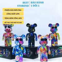 Loa bluetooth không dây mini gấu bearbrick B5 dùng cho máy tính laptop giá rẻ với âm thanh hay bass treble rõ ràng