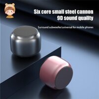Loa Bluetooth Không Dây Nhỏ Và Nhẹ Loa Nhỏ Khối Lượng Lớn Quà Tặng Văn Phòng Tại Nhà Loa Mini Bass Pháo Thép Nhỏ YKD037