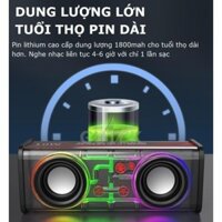 Loa bluetooth không dây V8 trong suốt đèn led 7 màu nhảy theo nhạc sạc pin bass mạnh nghe nhạc hay - BH 12T