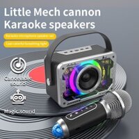Loa Bluetooth không dây V9 với micro, loa karaoke ngoài trời, đèn LED không khí, KTV di động