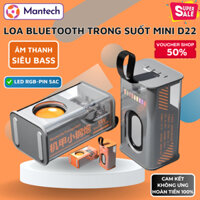 Loa Bluetooth Không Dây Mantech D22 MINI LED Theo Nhạc Bass Khủng Âm Lượng Lớn Kết Nối Điện Thoại Laptop