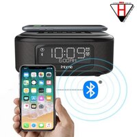 Loa bluetooth kiêm dock sạc không dây Chuẩn Qi đồng hồ báo thức... iHome iBTW23