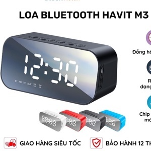 Loa Bluetooth kiêm đồng hồ Havit M3