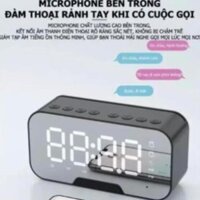 Loa Bluetooth Kiêm Đồng Hồ K10 Kimiso có nhiệt kế đo nhiệt độ phòng mặt gương thiết kế sang trọng