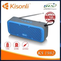 Loa bluetooth Kisonli KS-1982 Stereo tích hợp anten bắt sóng cực mạnh, hỗ trợ thẻ nhớ/USB/FM/AUX/Rãnh tay (nhiều màu)