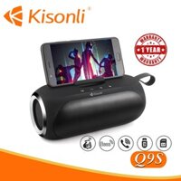 Loa bluetooth Kisonli Q9S Super Bass - thiết kế với quai xách và giá đỡ hiện đại - Hàng chính hãng