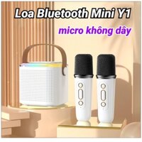 Loa Bluetooth, Loa Karaoke Mini K12 Sạc Pin Không Dây, Âm Thanh Hay Bass Chuẩn Tặng Kèm 2 Míc Hát