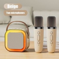 Loa Bluetooth, Loa Karaoke Mini K12 Sạc Pin Không Dây Âm Thanh Hay Bass Chuẩn Tặng Kèm 2 Míc Hát